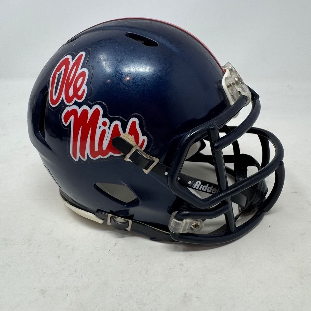 Mississippi Ole Miss Rebels Riddell Mini Helmet Football - Navy Blue